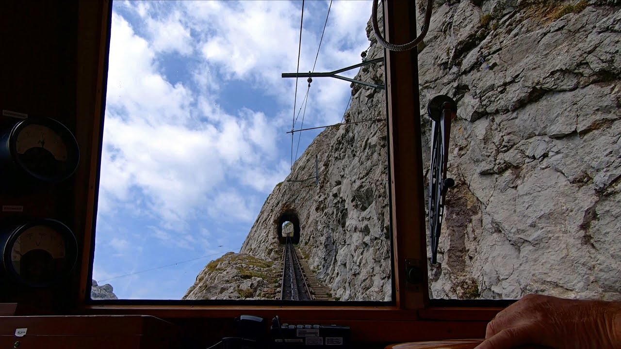 Driver-s Eye View (Switzerland) - Pilatus Bahn (Railway) Alpnachstad to Pilatus Summit Station