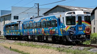 【アンパンマントロッコ号】JR予讃線 8278D 「瀬戸大橋アンパンマントロッコ4号」　キロ185-26＋キクハ32-502 多度津〜金蔵寺 ＜アンパンマン列車＞