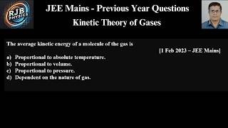 The Average Kinetic Energy Of A Molecule Of The Gas Is Proportional To Absolute Temperature