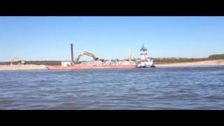Why do we use barges for Transportation on the Mississippi River?