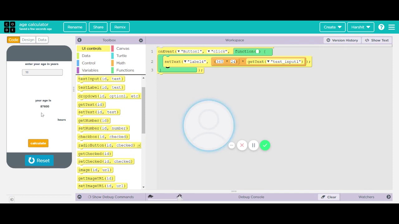 age calculator App Lab YouTube