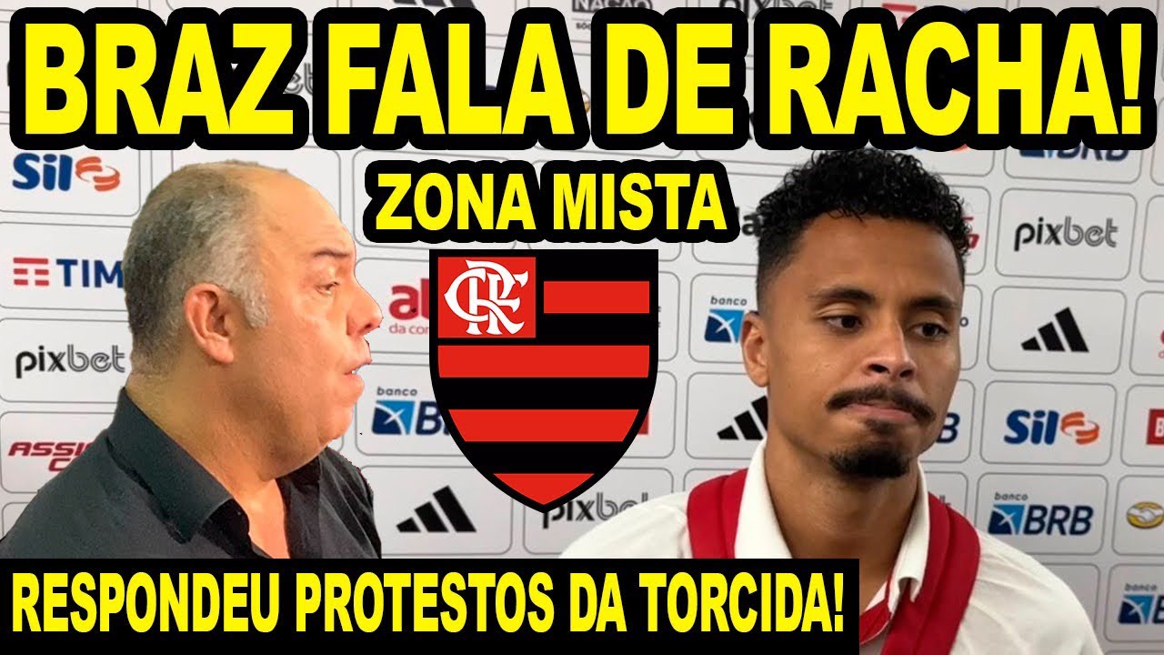 ⁣MARCOS BRAZ FALA SOBRE RACHA NO FLAMENGO! RESPONDE PROTESTOS DA TORCIDA DO MENGÃO! ZONA MISTA FLA!