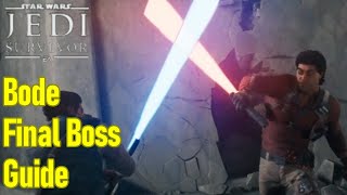 Star Wars Jedi Survivor Bode boss fight guide / walkthrough