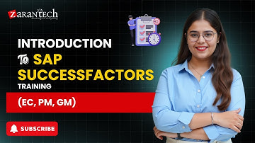 Introduction to SAP SuccessFactors (EC, PM, GM) Training | ZaranTech