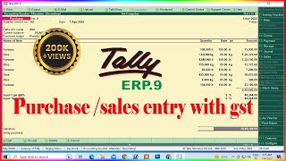 purchase and sales entry in tally erp 9 with gst in hindi | purchase and sales entry in tally erp 9 screenshot 5