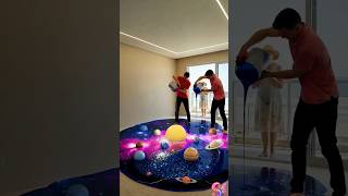 This floor transformation feels illegal... 🌌😱 #epoxyfloor #housedecor #renovation #galaxy #design