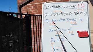 Distribute Multi-Step Equation (Mo)