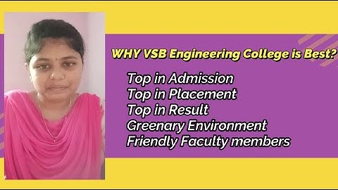 Why V.S.B Engineering College?