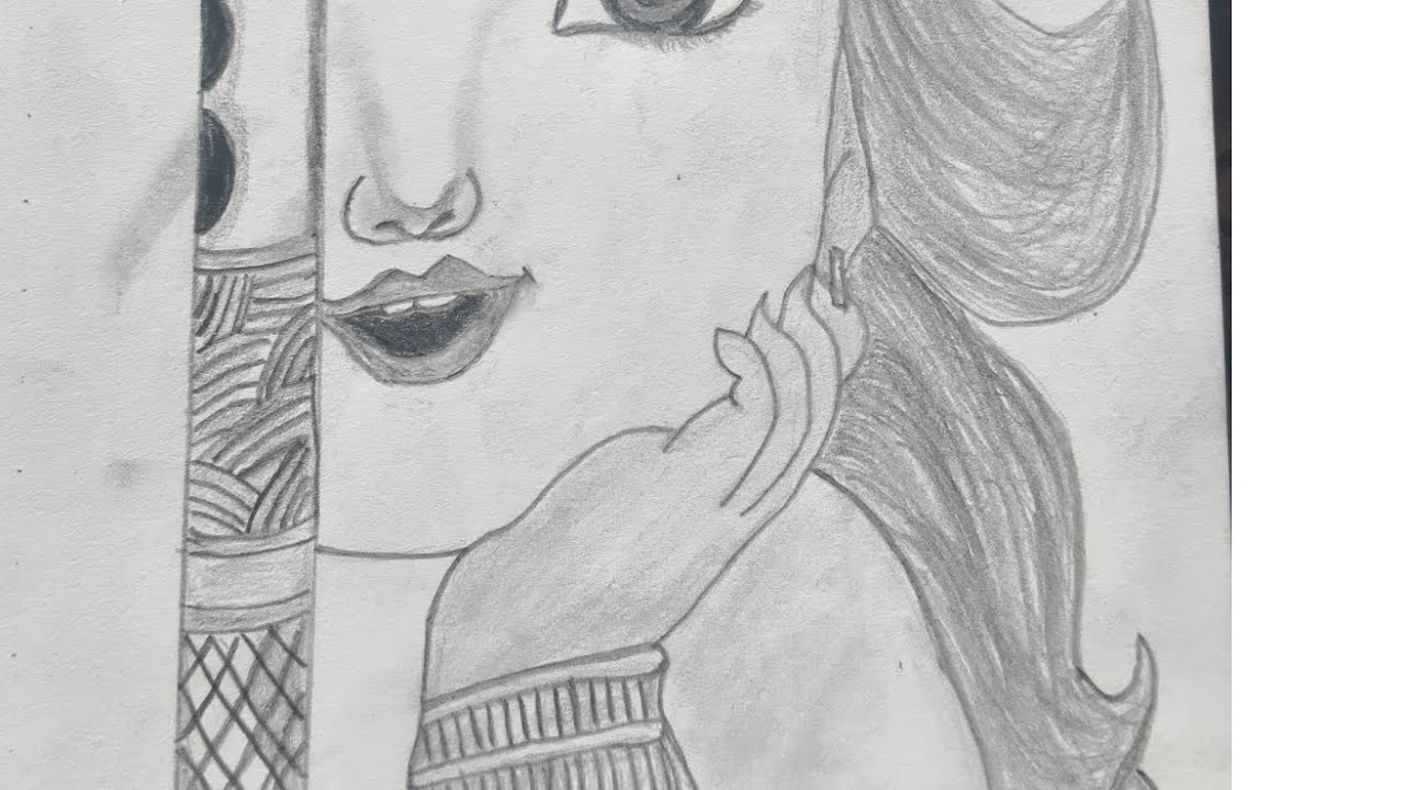 Cute Kanha ji drawing | How to draw kanhaiya ji step by step | janmashtami drawing Lord kanha ji 