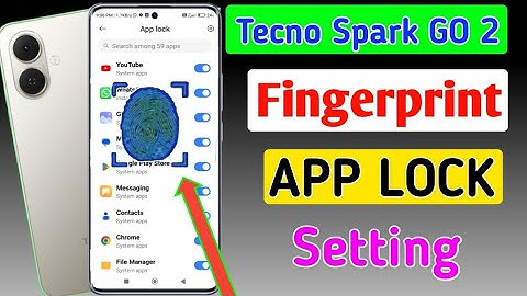 Tecno spark go 2 me fingerprint app lock settings/how to set fingerprint app lock in tecno spark go