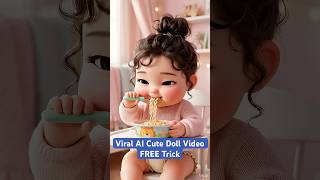 Create Viral Cartoon Cute Baby Videos 😳 | AI Doll Video FREE Trick
