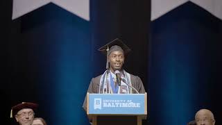Gamar Hayles, undergraduate class speaker, says turn pressure into passion | UBalt Commencement 2026
