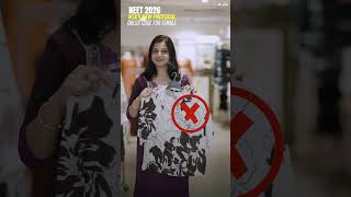 NEET 2026 | DRESS CODE FOR FEMALE | NTA's NEW PROTOCOL | BRILLIANT PALA