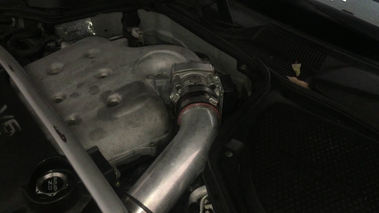 Throttle body spacer sound Nissan 350z YouTube