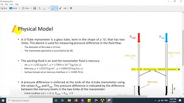 ANSYS Fluent Transient Simulation of U Tube Manometer (Geometry & mesh #1) شرح بالعربي
