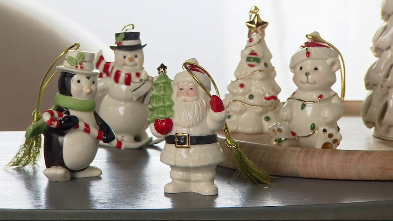 Lenox Set of 5 Porcelain Ornaments with 24K Gold Accents & Boxes on QVC