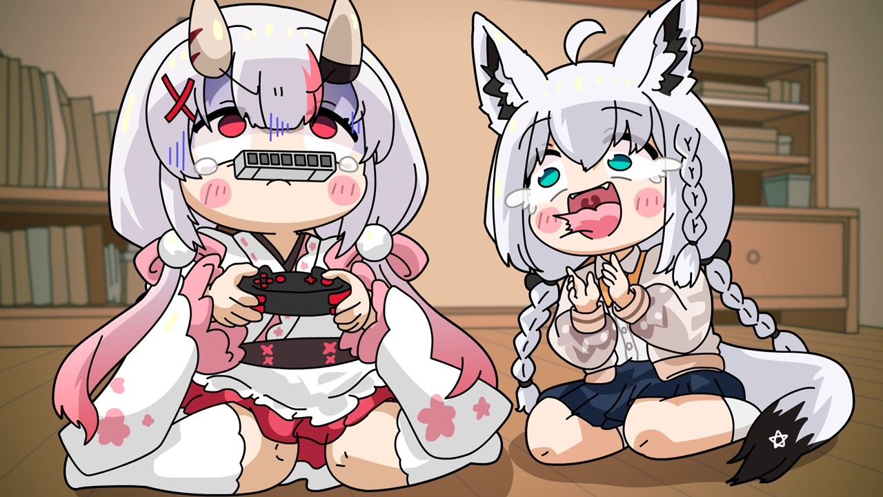Nakiri Ayame is an exorcist who uses a harmonica.[Shirakami Fubuki][Animated Hololive/Eng sub]
