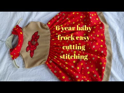 Top Stylish & Beautiful Designer Frock For 6 Year Baby ,cutting Stitching Step By Step Easy To Make