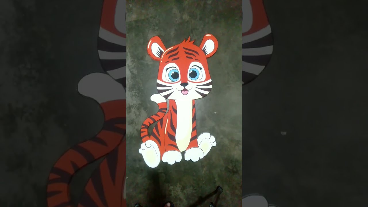 start to finish #short #standee #tiger #styrofoam #tigerstandee #echiegohappygo