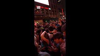 8 Knicks fans arrested after allegedly jumping up on ambulance during rowdy victory celebration