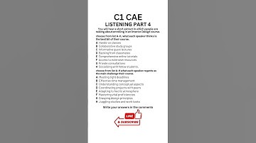 C1 Certificate Advanced English (CAE) Listening Practice Test 2024 - Part 4 #difficultquestions #cae