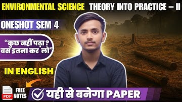 Environmental Science Theory Into Practice - II Most important questions one shot / SOL DU NCWEB