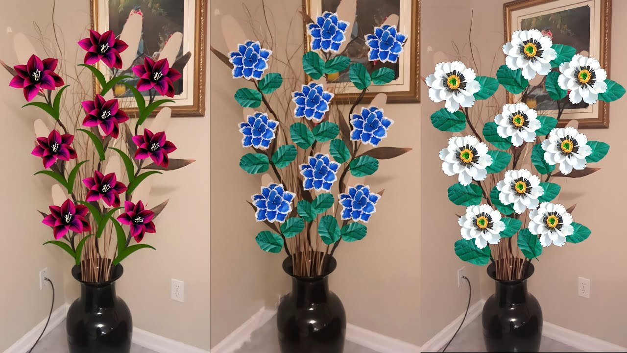 Как сделать комнатный угловой цветок из полиэтиленового пакета