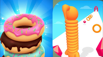 Donut stack run race 3d | long Neck Run crazy gameplay Android | nonsense gaming