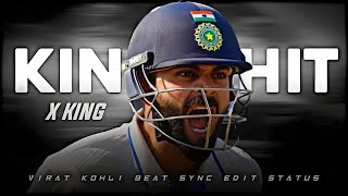 King Shit X Virat Kohli 🥵 . Virat Kohli beat sync status. Cricket beat sync edit. King shit shubh😈 Resimi