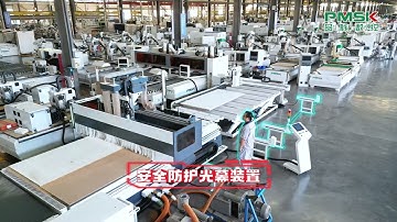 DA48-F-2137 cnc nesting machine with loading, labeling, unloading, Safety curtains