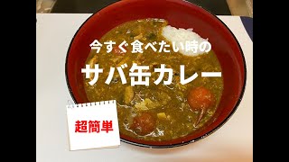 （8分で作れる）超簡単！サバ缶カレー　空腹すぎて今すぐ食べたい時に。サバ缶と残り物で作れるよ！