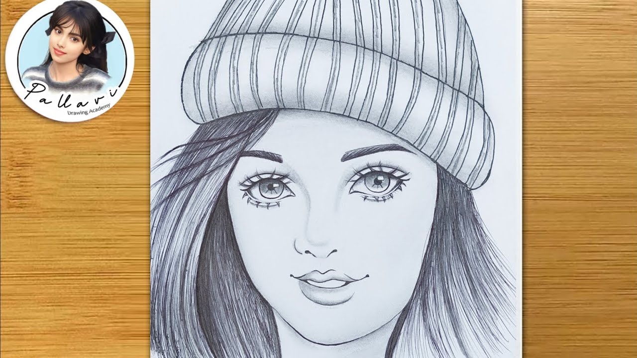 How To Draw A Girl Wearing Winter Cap For Beginners Pencil Sketch how-to-draw-a-girl-wearing-winter-cap-for-beginners-pencil-sketch