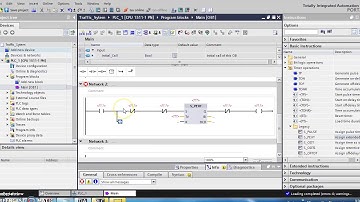 Traffic Signal Ladder diagram, TIA Portal V13,