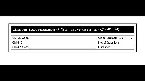 Ap 6th class general Science cba-3 Sa2 exam question paper 2024|6th sa2 science question paper 2024