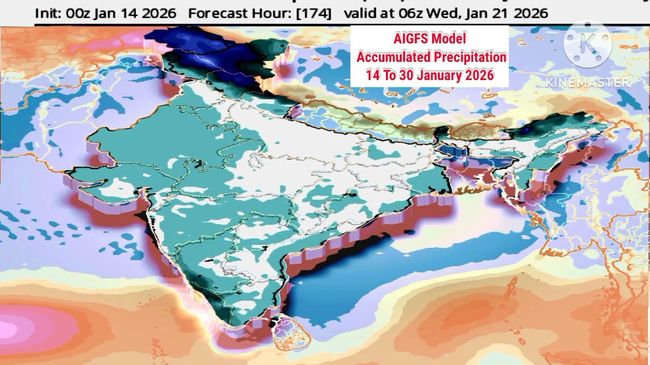 Next 15 Days RainFall 3 Day Temperature Analysis WD Effect North India. 