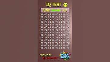 Find #3 where? | Brain Teaser IQ Test #shorts #different #puzzles #opticalillusion #quiz