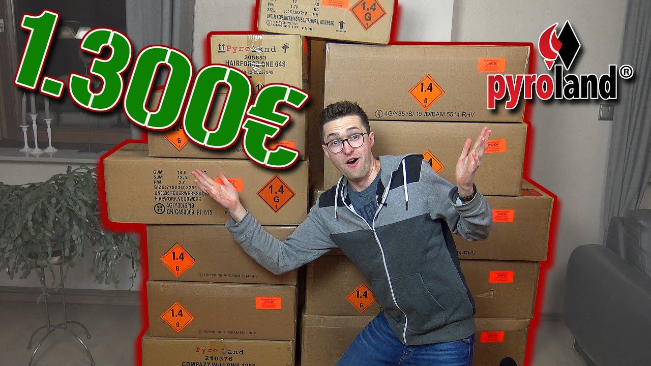 1.300€ SILVESTER FEUERWERK UNBOXING | Pyroland.de