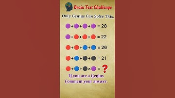 🔥Brain Test Challenge 🔥#braintest #iqtest #quiz #maths #puzzlechallenge #brainteaser #shorts #viral