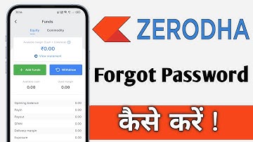 Zerodha Kite Me Forgot Password Kaise Kare, Zerodha Kite Forgot Password