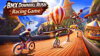 BMX Downhill Rush: Rozgrywka wyścigowa screenshot 1