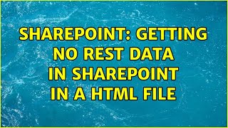 Sharepoint: Getting no REST data in SharePoint in a html file