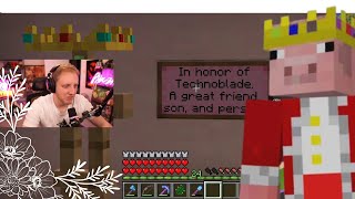 Tallulah builds a memorial for Technoblade on the QSMP #technoblade #philza