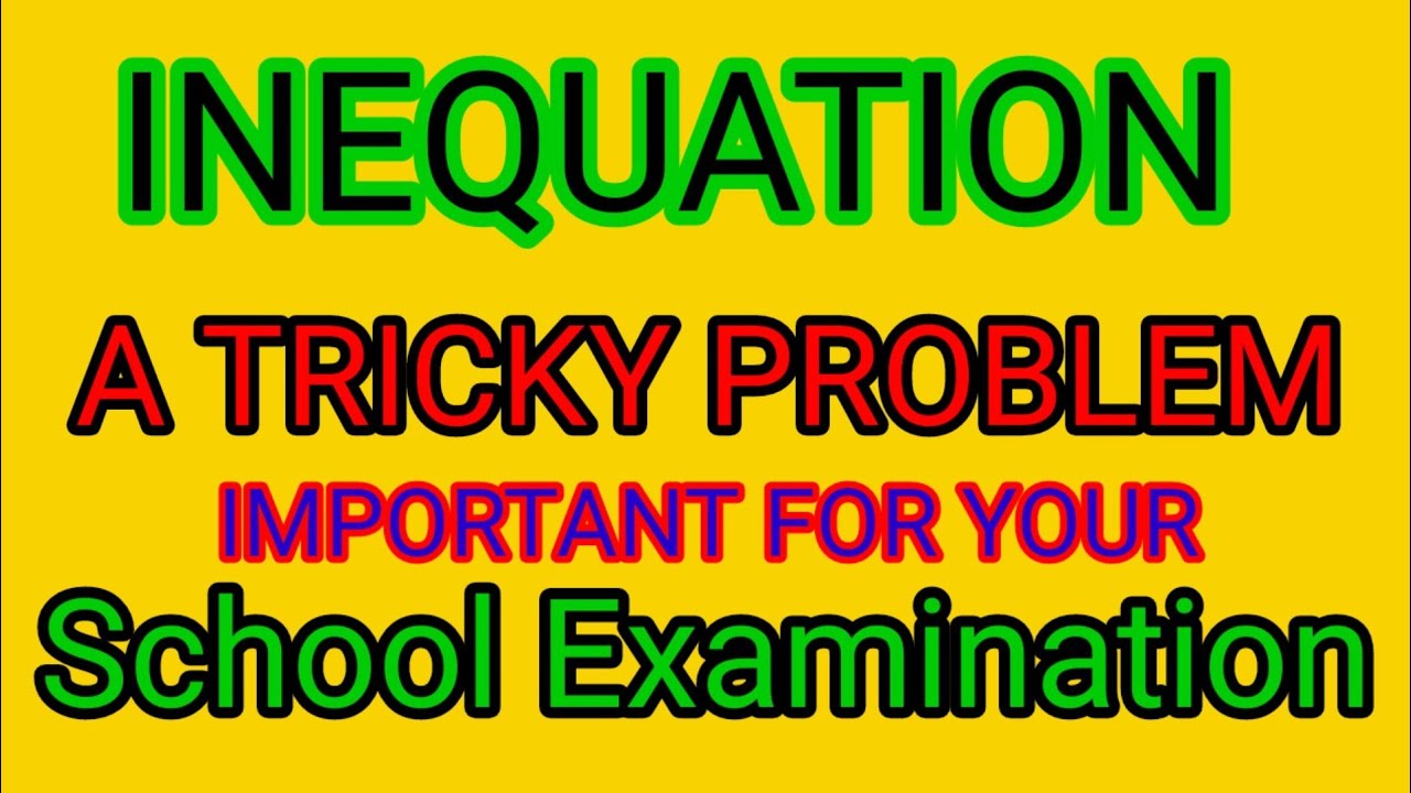 INEQUATION /A Tricky Problem/Last step my mistake (-infinity,0] please ...