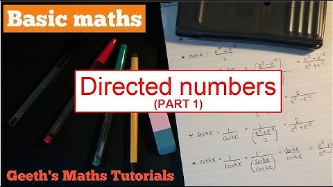 Key Stage 2 Maths - Directed numbers PART 1