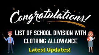 CLOTHING ALLOWANCE 2022 RELEASE DATE