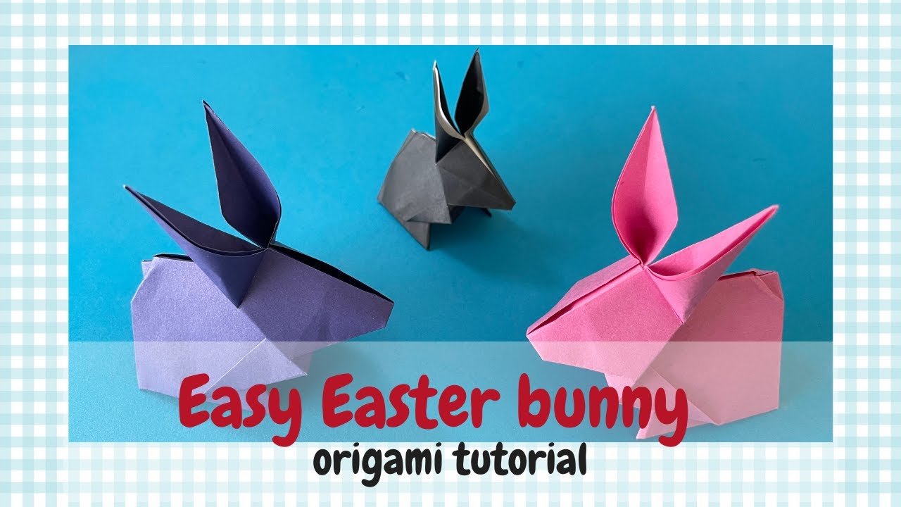 Easy origami Easter bunny - folding tutorial - YouTube