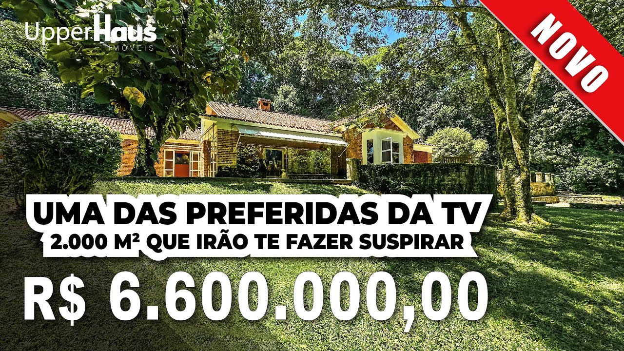 CHALÉ DE CINEMA! Casa térrea ESTILO INGLÊS, com riacho, em localização fantástica no Rio de Janeiro!