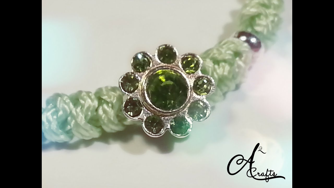 Pulsera de macráme con abalorio *Nudo de serpiente*  Es.pandahall.com