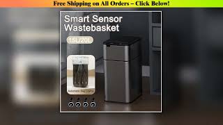 15/20L Smart Trash Can Waterproof Large Kitchen Wastebasket Sensor Automatic Bagging Trash Bin