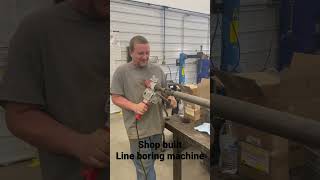 Fun times line boring some Deere 755K track loader frames #shorts #ccequipment #lineboring